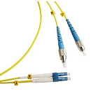 Hyperline FC-D2-9-FC/UR-LC/UR-H-5M-LSZH-YL (FC-9-FC-LC-UPC-5M) Патч-корд волоконно-оптический (шнур) SM 9/125 (OS2), FC/UPC-LC/UPC, duplex, LSZH, 5 м