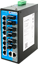 Управляемый промышленный Fast Ethernet коммутатор 2 уровня, 8 x 100M RJ45, 8 x 100M оптика, питание 100~240VAC/110~300VDC, монтаж на DIN-рейку