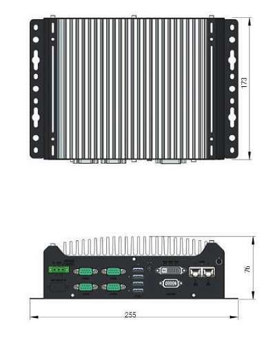Встраиваемый безвентиляторный компьютер Nuvo-7505D