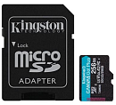 Kingston Micro Secure Digital Flash Card 256GB microSDXC Canvas Go Plus 170R A2 U3 V30 Card + ADP