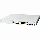 Коммутатор CISCO Catalyst 1200 24x10/100/1000 RJ-45 PoE+, 4x1G SFP+ uplinks, PoE+ 195W, Rack Mounting kit, Fanless, C1200-24P-4G