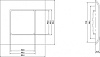 Панель Hyperline FP-M45-1-WH лицевая 80x80 2xMosaic белый (упак.:1шт)