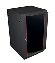 Шкаф коммутационный ЦМО (ШТК-М-18.6.8-1ААА-9005) напольный 18U 600x800мм пер.дв.стекл задн.дв.стал.лист 2 бок.пан. 500кг черный 655мм 56.1кг 180град.