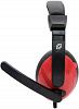 Наушники с микрофоном Оклик HS-L300 черный/красный 1.8м мониторные оголовье (1532021)