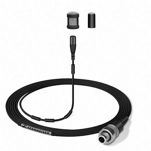 Sennheiser MKE 1-4 Петличный микрофон для Bodypack-передатчиковсерии 2000/3000/5000, круг, чёрный,разъём 3-pin LEMO