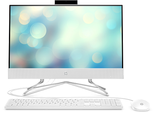 Моноблок HP 22-df0015ur AiO 21.5"(1920x1080)/Intel Pentium J5040(2Ghz)/8192Mb/1000Gb/noDVD/Int:Intel Internal Graphics /Cam/WiFi/war 1y/Snow White
