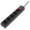 Filum Сетевой фильтр FL-SP3-5-3M-BL, 3 м., черный, 2200 Вт., 5 розеток, коробка {00-01057160}