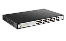 Коммутатор D-LINK DGS-1100-26MPP/C1A, L2 Smart Switch with 24 10/100/1000Base-T ports and 2 1000Base-T/SFP combo-ports (20 PoE ports 802.3af/802.3at (30 W),4 80