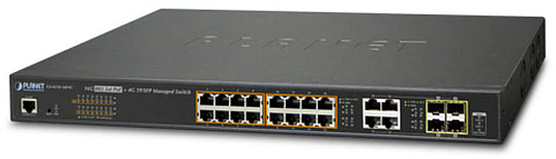 Коммутатор Planet коммутатор/ IPv6/IPv4, 16-Port Managed 802.3at POE+ Gigabit Ethernet Switch + 4-Port Gigabit Combo TP/SFP (220W)