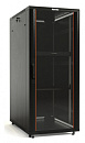 Шкаф коммутационный Hyperline (TTBR-2266-AS-RAL9004) напольный 22U 600x600мм пер.дв.стекл задн.дв.спл.стал.лист 2 бок.пан. 800кг черный 510мм 1166мм I