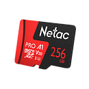 Носитель информации Netac P500 Extreme PRO 256GB MicroSDXC V30/A1/C10 up to 100MB/s, retail pack with SD Adapter