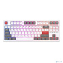 Клавиатура RK-R87 проводная WhiteGrayRed, линейные свитчи RK Red