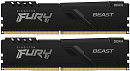 Память оперативная/ Kingston 32GB 2666MT/s DDR4 CL16 DIMM (Kit of 2) FURY Beast Black