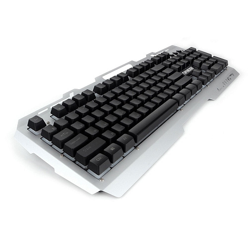 Гарнизон Клавиатура игровая GK-340GL, металл, подсв RAINBOW,USB,черн/сер,антифантом кл-ши,каб 1,5м