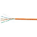 Cabeus UTP-4P-Cat.5e-SOLID-OR Кабель витая пара UTP (U/UTP), категория 5e, 4 пары (24 AWG), одножильный, PVC нг(А)-LS, оранжевый (305 м)