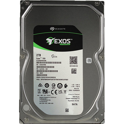 Жесткий диск/ RECERTIFIED HDD Seagate Exos 7E8 SATA 2Tb 7200 6Gb/s 256Mb 1 year warranty RECERTIFIED