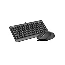 Комплект кл-ра+мышь проводн. A4Tech Fstyler F1110 black/grey USB Multimedia (F1110 GREY)