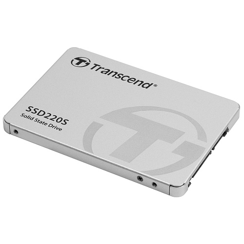 Твердотельный накопитель/ Transcend SSD SSD220S, 480GB, 2.5" 7mm, SATA3, 3D TLC, R/W 530/480MB/s, IOPs 50 000/75 000, TBW 160, DWPD 0.3 (3 года)