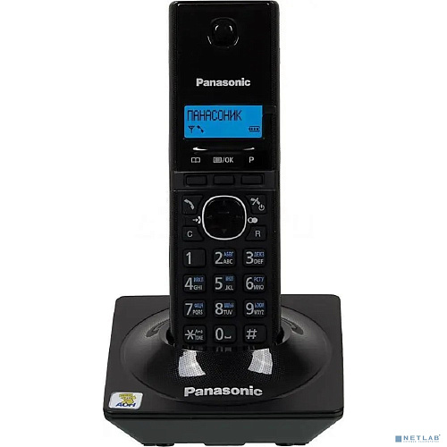 panasonic kx-tg1711rub (черный) {аон, caller id,12 мелодий звонка,подсветка дисплея,поиск трубки}