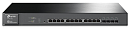 Коммутатор TP-Link 16-портовый 10G Smart , 12 портов 10G Base-T, 4 слота 10G SFP+, Статическая маршрутизация, VLAN, SNMP, RMON, 1U 19-дюймовый