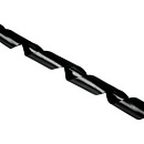 Спиральный шланг Hama H-20509 stranded molded 2.5м черный (упак.:1шт) (00020509)