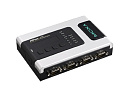 4-портовый преобразователь RS-232/422/485 в Ethernet с расширенным набором функций, с расширенным диапазоном температур