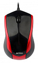 Мышь A4Tech V-Track Padless N-400 черный/красный оптическая (1000dpi) USB (3but)