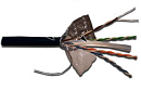 Кабель LANMASTER FTP, 4 пары, кат. 6, с перегородкой, 250Mhz, PE, внешний, с водоблок. слоем, 305 м