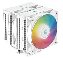 Кулер для процессора DEEPCOOL AG620 DIGITAL WH ARGB LGA1700/1200/115X/AM5/AM4 (8шт/кор, TDP 260W, PWM, DUAL Fan 120mm, 6 тепл. трубок, белый) RET