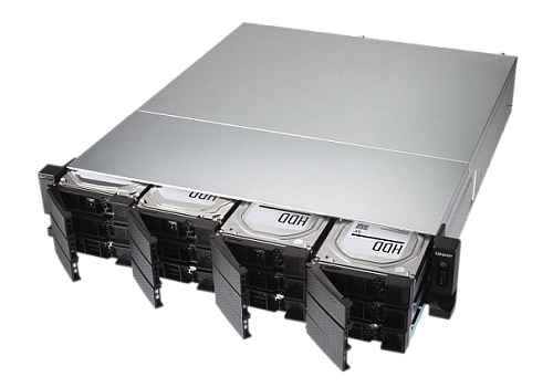 Система хранения данных QNAP ENTERPRISE 2U/18bay QC 2,6GhzCPU/32Gb(up128)/upto 274HDD with TL-R1620Sep/SATA(3,5" 2,5")/2xUSB/3xExp.slot/4x2,5Gb 2x10Gb
