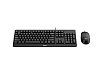 Philips Проводной Комплект SPT6207BL(Клавиатура SPK6207BL+Мышь SPK7207BL) USB 2.0 104 клав/3 кнопки 1000dpi, русская заводская раскладка, чёрный