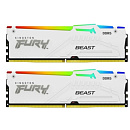 Модуль памяти KINGSTON DIMM 64Gb 2х32Gb DDR5 PC48000 6000MHz Fury Beast RGB White (KF560C40BWAK2-64)