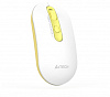 Мышь A4Tech Fstyler FG20 Daisy белый/желтый оптическая (2000dpi) беспроводная USB для ноутбука (4but)