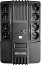 ИБП ИМПУЛЬС МАСТЕР 800, 800VA/480W, L-INT, A.SIN, LED, USB, RJ45/11, SCHUKOx8