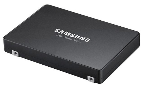 Накопитель Samsung Electronics Твердотельный накопитель/ Samsung SSD PM1643a, 3840GB, 2.5" 15mm, SAS 12Gb/s, 3D TLC, R/W 2100/2000MB/s, IOPs 450 000/90 000, TBW 7008, DWPD 1 (12