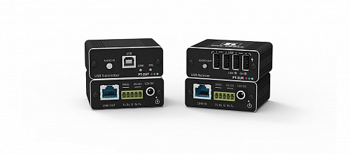 Передатчик и приемник Kramer Electronics [PT-2UT/R-KIT] сигналов USB 2.0 и RS232 по витой паре HDBaseT; поддержка PoC