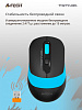 Мышь A4Tech Fstyler FG10S черный/синий оптическая (2000dpi) silent беспроводная USB для ноутбука (4but)