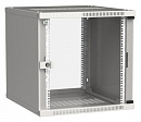 Шкаф коммутационный ITK Linea WE (LWE3-09U64-GF) настенный 9U 600x450мм пер.дв.стекл направл.под закл.гайки 50кг серый 400мм 200град. 450мм IP20 сталь