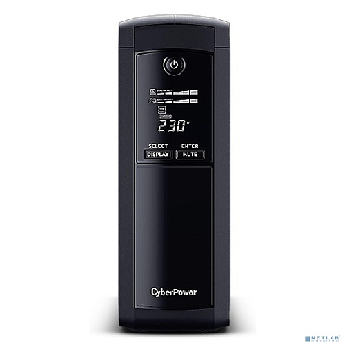 CyberPower VP1200ELCD ИБП {Line-Interactive, Tower, 1200VA/720W USB/RS-232/RJ11/45 (4 + 1 EURO), 12В/7,2 Ач х 2}