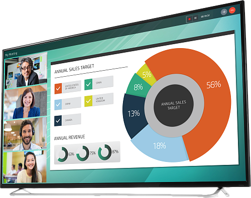 Монитор HP LD5512 UHD 4K 55 Monitor 3840x2160  16:9  IPS  350 cd/m2  1000:1  8ms  178°/178°  HDMI  DisplayPort  Energy Star  Epeat  Black&Silver