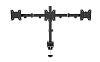 [WDM3-26] Настольное крепление для трех мониторов 14"-26", VESA 75x75, 100x100, макс. нагрузка 10 кг, расст. от основания до 374 мм., наклон -30°/+30°