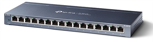 Коммутатор TP-Link TL-SG116, 16-портовый настольный гигабитный , 16 портов RJ45 10/100/1000 Мбит/с