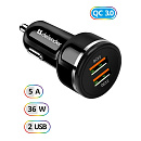 Defender Автомобильное ЗУ UCA-80 2xUSB QC3.0, 36W (83832)