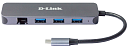 D-Link Док-станция USB-C, 3xUSB 3.0, 1xUSB-C/PD 3.0, 1x1000Base-T