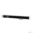 REM Блок розеток Rem-10 без шнура с фил. и инд., 7 Schuko, вход IEC 60320 C14, 10A, алюм., 19" (R-10-7S-FI-440-Z)