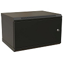 Шкаф Hyperline WRline WR-TW-0945-SR-RAL9004 настенный 19-дюймовый (19"), 9U, 500x600х450мм, цельнометаллическая дверь с замком, цвет черный (RAL9004)