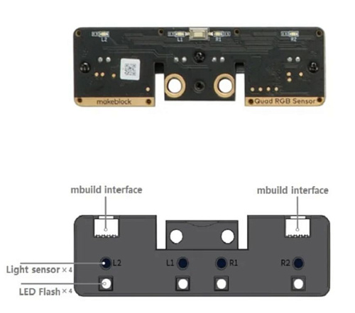 Датчик линии и цвета 4RGB 4-pin