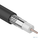 REXANT RG-6U, 75 Ом, CCS/Al/Al, 64%, бухта 100 м, черный OUTDOOR