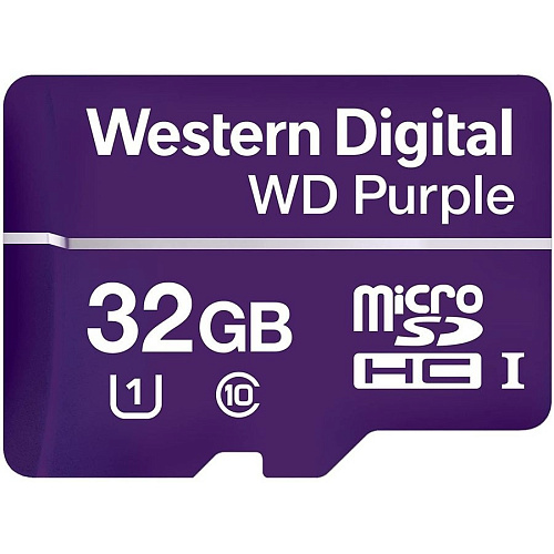 Micro SecureDigital 32GB WD Class10 WDD032G1P0C Purple w/o adapter