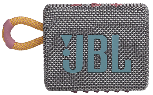 JBL GO 3 портативная А/С: 4,2W RMS, BT 5.1, до 5 часов, 0,21 кг, цвет Серый